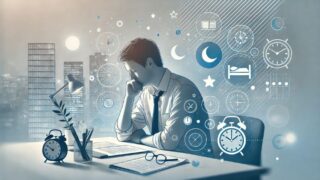 残業している会社員